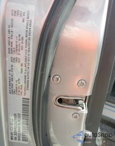 2020 Ram 3500 Tradesman from USA, damaged, VIN 3C63RRGL2LG195839